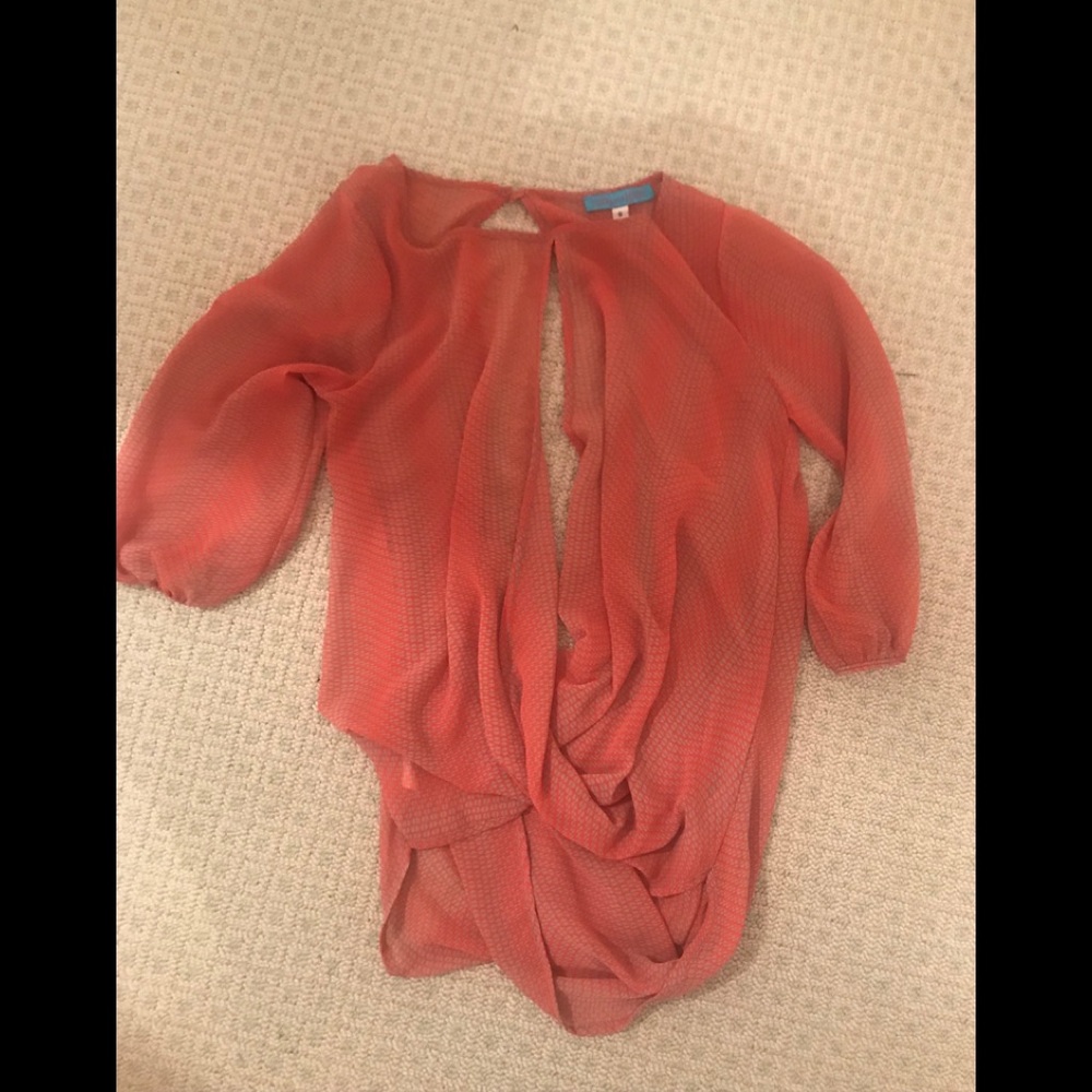 open front blouse